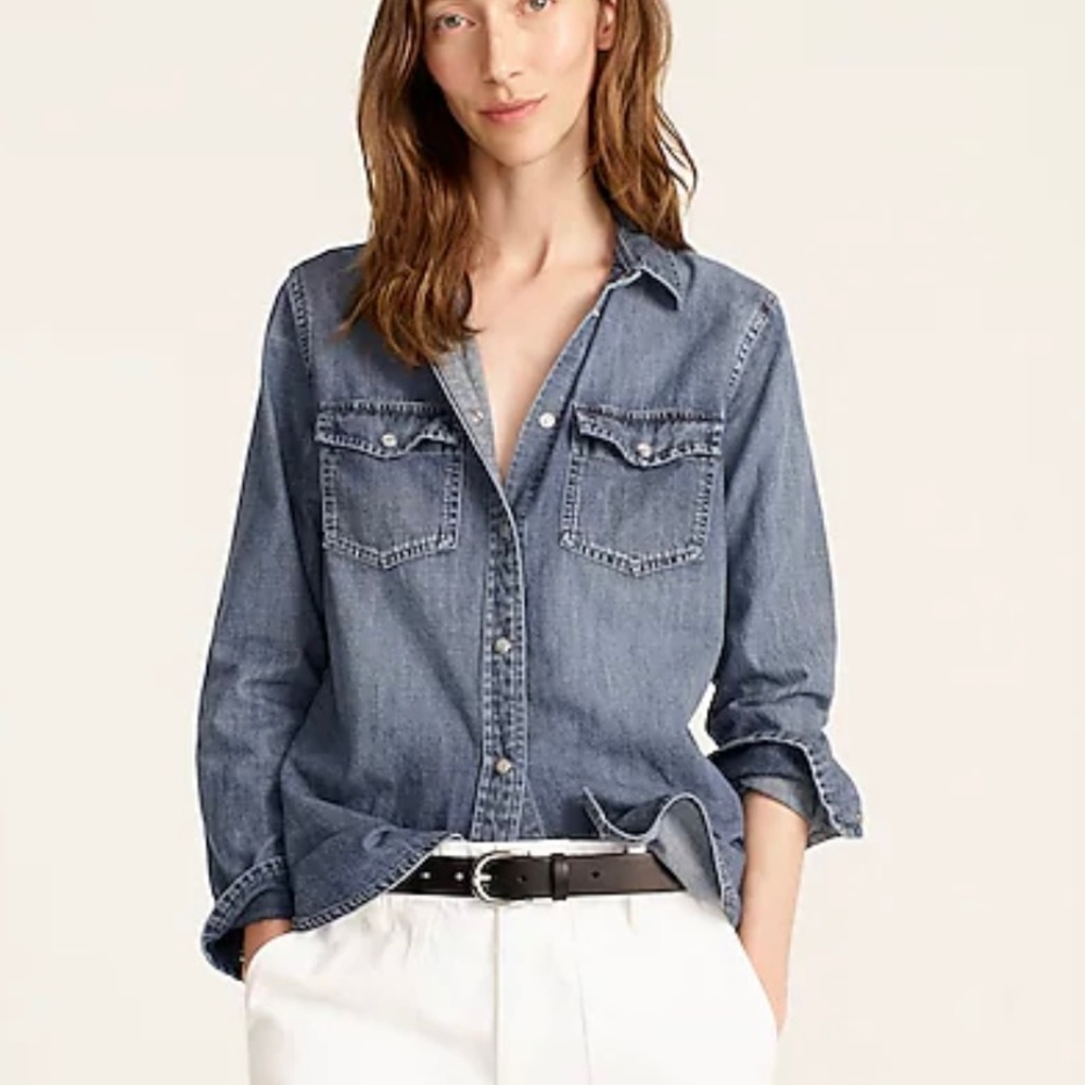 J. Crew Slim fit Chambray Shirt SZ 2